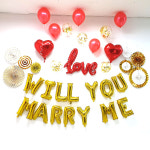 메리미닷넷 | WILL YOU MARRY ME 알파벳풍선세트골드 : 파티넷