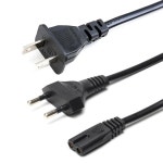화이트 블랙 2p 프롱 미국 EU-C7 연장 케이블 램프 전원 공급 장치, 유럽 그림 8 LED 조명용 코드, 1.5m : 도원리치
