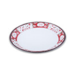 돌산멜라민 토끼풀 옥돌무늬 원형접시 3종 DS-7302 DS-7303 DS-7304 : 미즈프레소