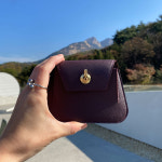 로벨로 여자 가죽 핸드메이드 카드지갑 윌렛몬타나 루즈셀리에 : lovelo