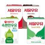 서울우유신천외판원 - 666 | 서울우유 멸균 흰 우유 200ml x 24팩 딸기 초코 저지방 : 산지직송 직판장