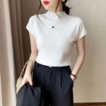 1+1 65kg까지 여성 반목 반팔 티 랩 상의 8color : 닝동무역 유한회사
