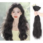긴머리가발 웨이브 물결 브라운 블랙 똑이 헤어피스 : 유얼쇼핑