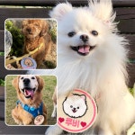 강아지 목걸이 인식표 캐릭터 네임택 산책와펜 베이직 5cm 앞캐릭터+문구 뒤 개인정보 : Name.For.Name