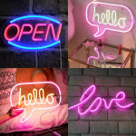 네온조명 LED스트립 네온 실내 간판 OPEN HELLO 홈바 : 베로니카리테일