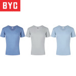 BYC 남성 반팔 런닝 순면 단색 기본 남자 티셔츠 코발트블루, 105 : B Y C 중앙유통