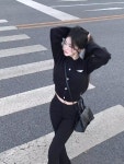 니트 가디건 여자 여성가디건 봄 크롭 루즈핏 라운드넥 니트가디건 여자가디건 크롭가디건 : 해외 구매대행 찍구몰