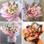 랩핑 꽃집용 티슈 페이퍼 꽃 부케 포장 웨딩 생일 파티 선물 장식 DIY 공예품 50x66cm 10 개 : 추추추상회