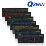 큐센 SEM-DT35S LED Stella 게이밍키보드 멤브레인 LED 게이밍 스텔스컬쳐2 레인보우 백라이트 생활방수 : QSENN