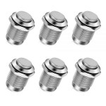 6pcs 12mm Momentary Push Button Switch 12V Waterproof Power Push Button Silver Push Button Sw : 레아랑