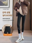 라샤벨 아보 보습 기모 샤크 팬츠 여 겉옷 추동 하이웨스트 힙업 도톰 요가 레깅스 : 래더루드