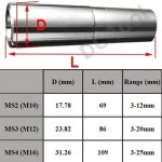 MT2 MT3 MT4 콜릿 척 D3 4 5 6 8 0 2 4 6 8 20mm 모스 테이퍼 콘 용수철 콜릿 스레드 M0 M2 M6 클램프 도구 MK2 MK3 MK4 : 위누로지스