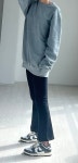 쭈리맨투맨 티셔츠 오버핏 루즈핏 박스티 : 누트913