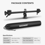 붐제이에이치 | NEEWER 25인치/62cm 수평 삼각대 중심축 3/8인치 나사포함 알루미늄 합금 360도 회전 최대부하22lb/10kg : Sellerndipity