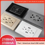 Herepow 118 시리즈 태국 표준 듀얼 USB 벽 소켓, 스마트 가전 플러그 어댑터, C타입 3.1A 고속 : 원큐무역