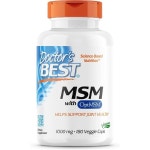 OptiMSM 관절 지원 면역 체계 항산화제 및 단백질 형성 역할을 하는 Doctor s Best MSM 유전자 변형 성분 없음 글루텐 프리 1000 mg 180...