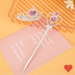 파티용품 공주 티아라 왕관 요술봉 생일 파티 큐빅 R224X : foFOURmart