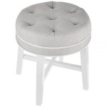Hillsdale Furniture Sophia 화장대 스툴, 리넨 그레이 : 프루티온D
