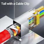AMPCOM RJ45 패스 스루 커넥터 CAT6A CAT7 rj 45 이더넷 플러그 CAT 7 솔리드 또는 연선 네트워크 케이블 15mm 로드 바 : 글로벌셀렉트트