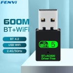 예안물류 | FENVI 600Mbps USB WiFi 블루투스 어댑터 젠더 2in1 동글 듀얼 밴드 2.4G 5GHz 5 네트워크 무선 Wlan 수신기 드라이버 : 다온통상 DAON