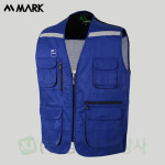 마크 MK-123 아웃포켓 TC조끼(코발트) 어깨반사조끼 야간 작업복 안전 단체 건설 근무 공업 : 주식회사 삼정종합상사