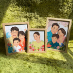 초상화, 캐리커처, 얼굴, 가족 그림, 그림액자, 그림선물 : 뫼뫼의그림공작소