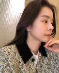 눈꽃 큐빅 귀걸이 은침 웨딩 촬영 다이아컷 귀걸이(3color) : 아모르비
