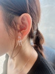 실버925 엘르 투웨이 리본 귀걸이 : 로제띠에