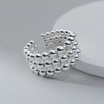 은볼 레이스 볼드링 반지 925 Sterling silver 은구슬 은공예 은반지 : loveukata 스토어