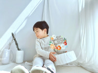 오렌지 플라워 꽃 생일 토퍼 케이크 생신 환갑 선물 축하문구 주문 제작 : 리틀포엠즈