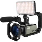 카메라 액션캠 캐논 홈 비디오 라이브 스트리밍 4k 프로페셔널 비디오카메라키트 12x 광학줌 3.5 터치 스크린 브이로그 : 단단 Global 소운