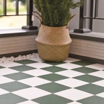 DECKshop데크샵 | 마루 데크타일 30cm 베란다 욕실 바닥재 빅체크 그린 화이트 40개 : 케이가든샵