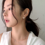 925실버 물방울 귀걸이 조약돌 순은 귀걸이 은제품 : 아모르비