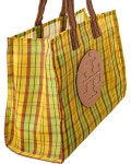 토리버치 엘라 메시 레더 마켓 토트백 Tory Burch n green/yellow El : 베스트세일