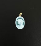 18k 리얼 아게이트 카메오 펜던트 : 이베르빈티지