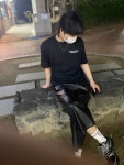 클래식 스트릿 레터링 티셔츠 : 월휘