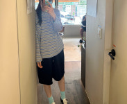 (아이보리 바배) reirai 레이라이 긴팔 써머 데일리 스트라이프 티셔츠 (2col) : 린드
