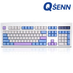 QSENN DT35 104 PBT 풀윤활 가스켓 유무선 기계식 키보드 화이트 민트축 V1 : QSENN