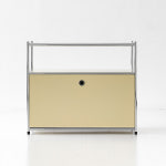 모듈 수납장 다용도 거실 낮은 틈새 선반 낮은 철제 수납장 770x400x640mm, 1단, 솔리드베이지 : 챠밍룸