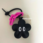 키치블랙 미니가방키링 가방 참 장식 백꾸 가죽 키링 : shop oorir