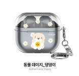 갤럭시 버즈3 프로 케이스 투명케이스 동물 데이지 : 미녀의자전거