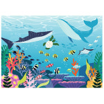 바다현수막 여름 바닷속 고래 포토존 어린이집 현수막 140x100cm 518번 : 키즈나래디자인
