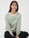 지센서동점 | LCTSO824 스트라이프 라운드 긴팔 티셔츠 : 패션아일랜드 지센