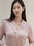 허비쉬 홈웨어 이너캡 벨커프스 파자마 세트 - 모브핑크 : HUBBISH