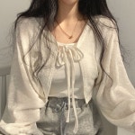 푸른통상링크드와인 | 스트링볼레로가디건 스트링크롭가디건 : 푸른 상점