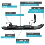 No마진 인라인스키 숏스키 미니 에이트 스키 부츠 흰색 44cm : 노마진공주