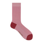 봉주르마치 디자인양말 립삭스 칼라양말 Triple rib socks_pink : BONJOUR MARCH