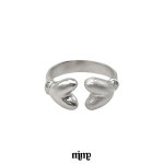 밈프 쉬머 더블 하트 오픈반지 mimp shimmer double heart ring (R002M24) : mimp 밈프주얼리