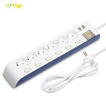 케이앤에스Company | 국산 현대 멀티탭 개별 6구 1.5미터 USB 2구 콘센트 접지 대용량 하이탭 : 데스크랩