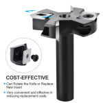 CNC 비트 대패 1/4 인치 생크 표면 1/2 카바이드 목재 평평한 루트 XCAN 8mm 인서트 스포일보드 12mm 커터 슬래브 밀링 : 더레오니아글로벌